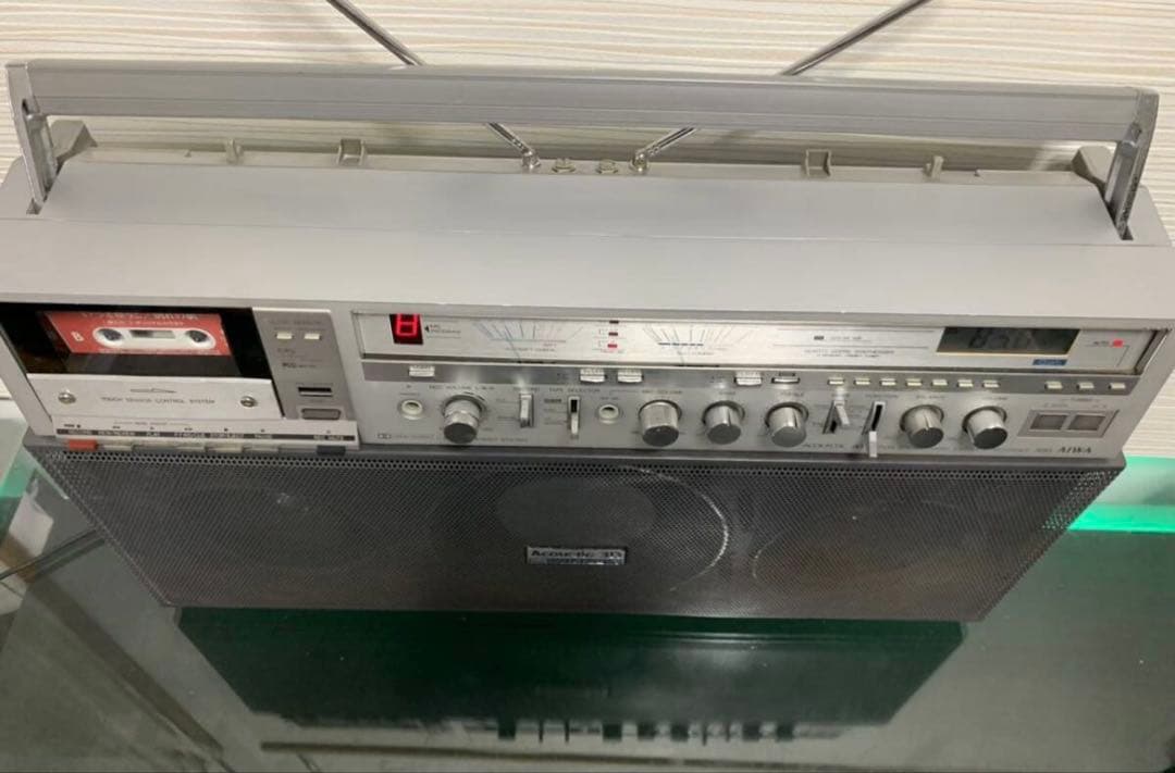 修理 作動品 ★昭和 レトロ◆AIWA アイワ◆2BAND/CS-J88ラジカセ