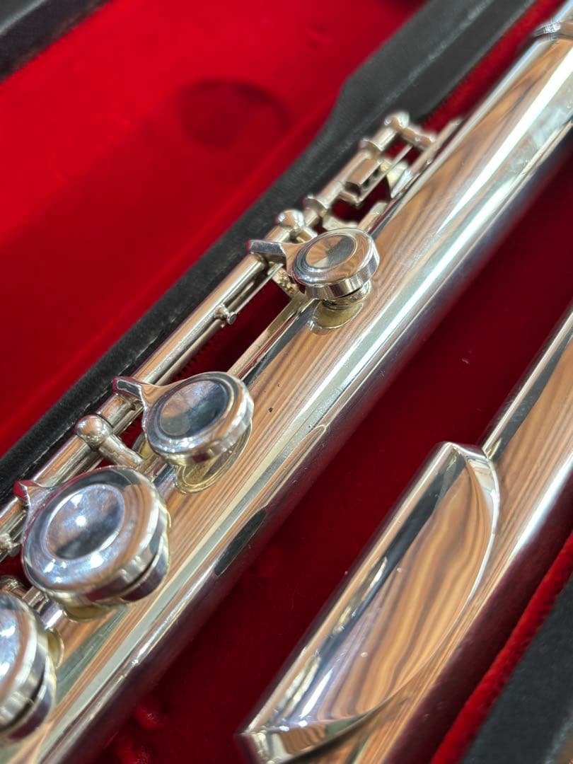 Pearl パールフルート リップ銀製 PF-521E ケース付 Eメカ付