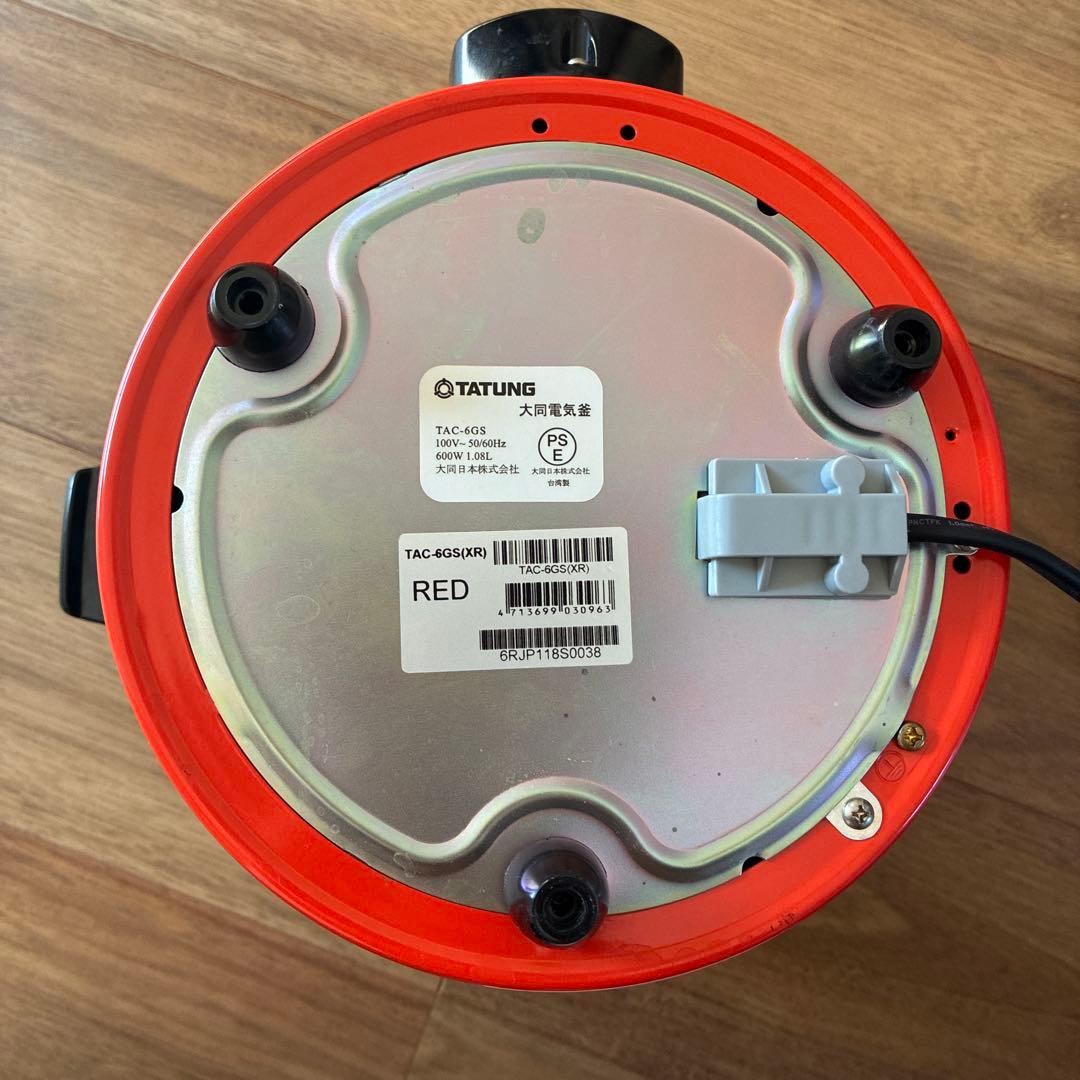 TATUNG 大同電気釜　TAC-6GS-JPXR 大同電鍋