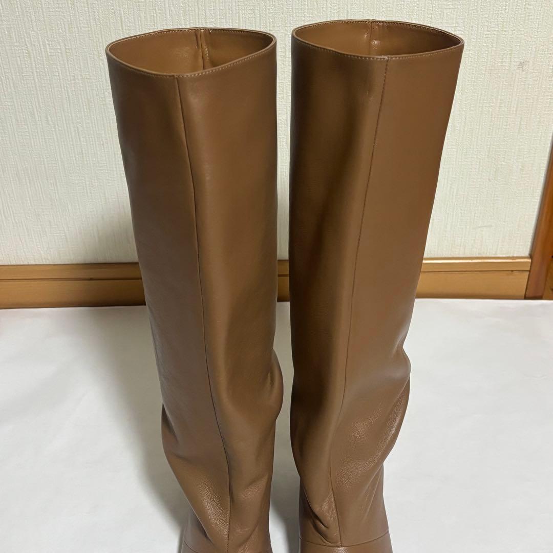 ほぼ未使用 ！SLOBE IENA スローブイエナ　本革　ロングブーツ　ブラウン