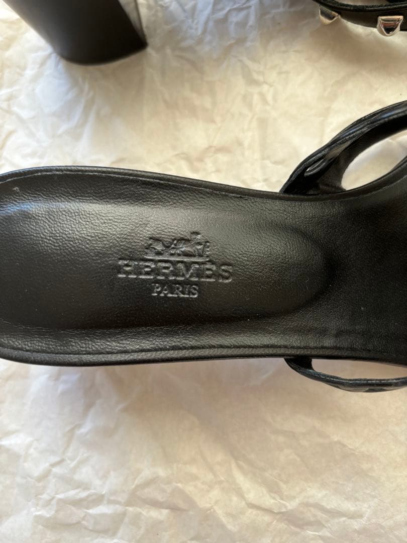 HERMES ブラック サンダル