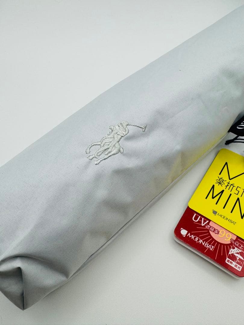 新品★ポロラルフローレン楽折★晴雨兼用★ 遮光 遮熱 UV ★ポロホース★グレー