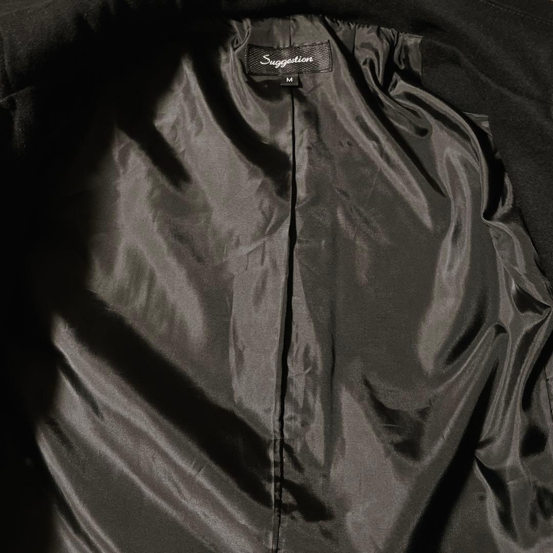 ピーコート ウール ジャケット 黒 平成ギャル y2k お兄系 グランジ パンク