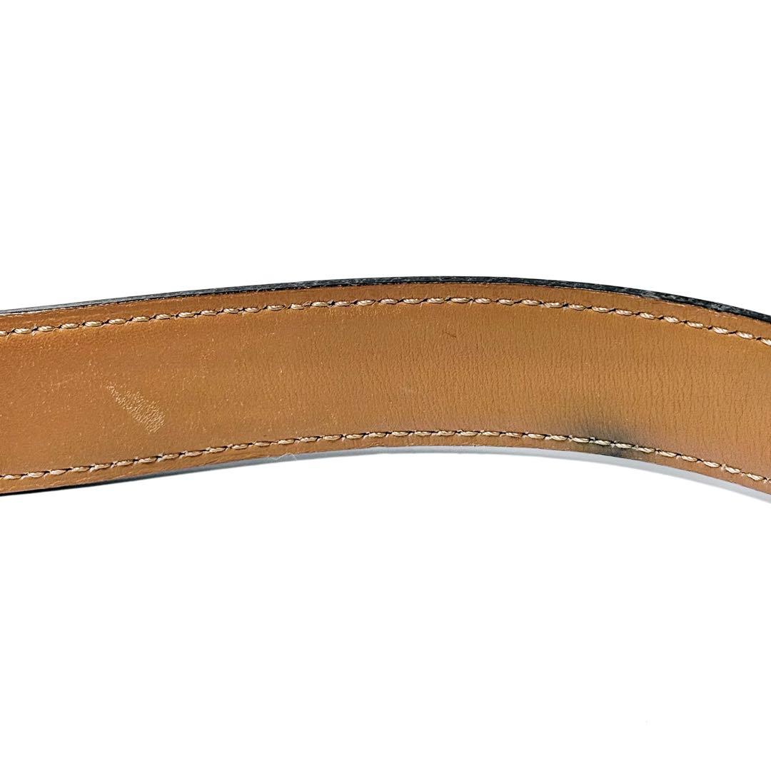 希少 HERMES エルメス マルジェラ期 ベルト シェーヌダンクル レザー 黒