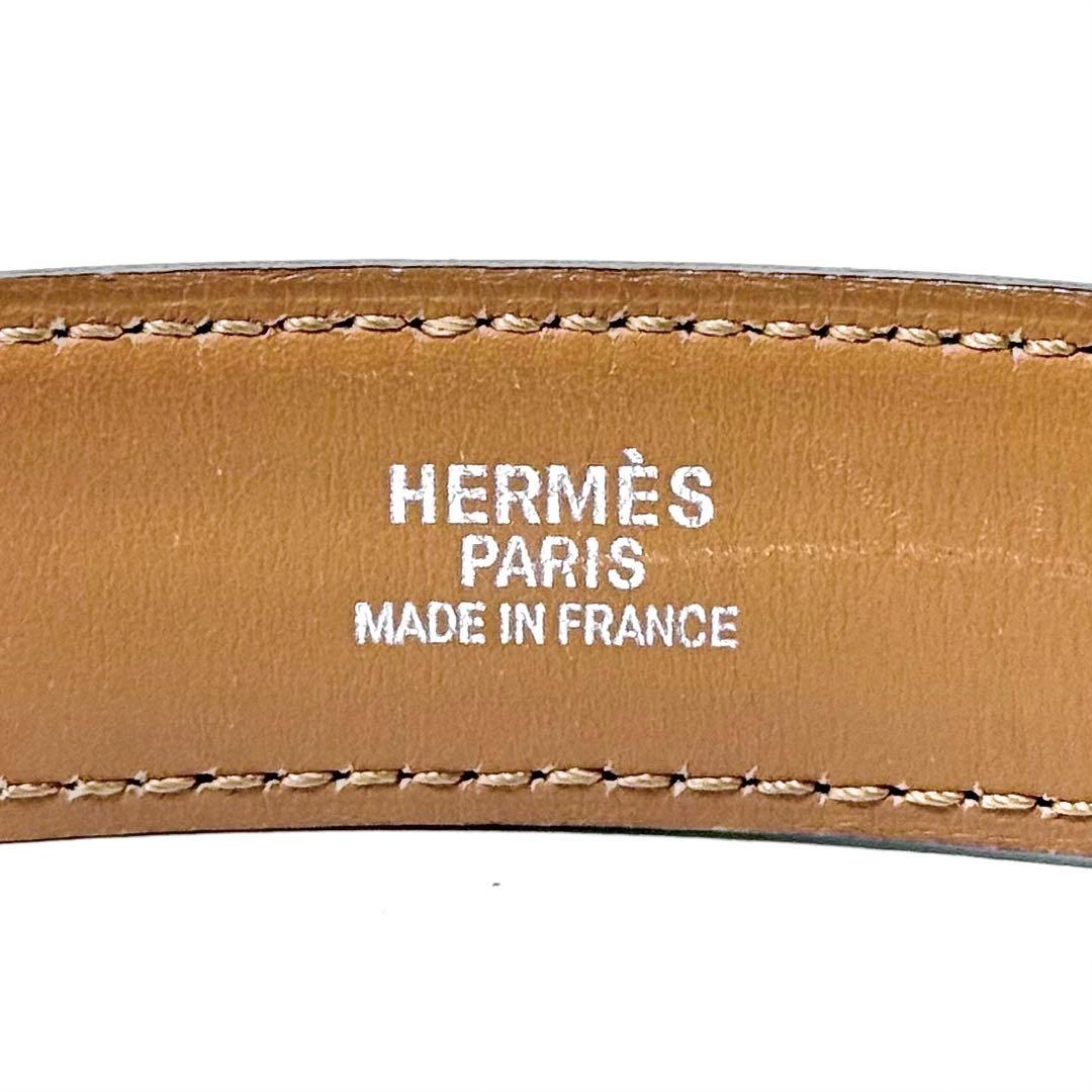 希少 HERMES エルメス マルジェラ期 ベルト シェーヌダンクル レザー 黒