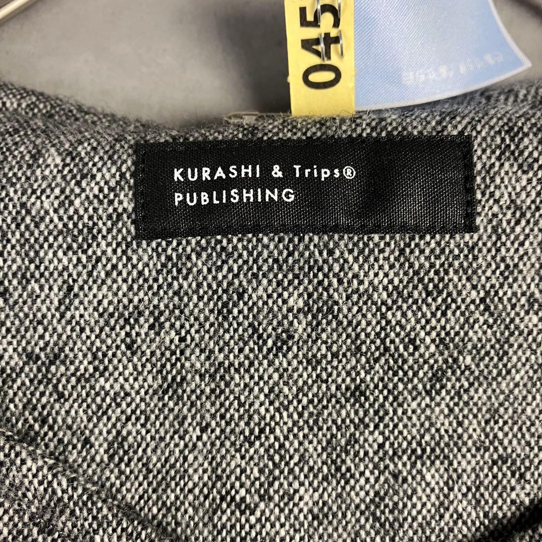 クラシアンドトリップスパブリッシング ツイード ノーカラージャケット アシメ