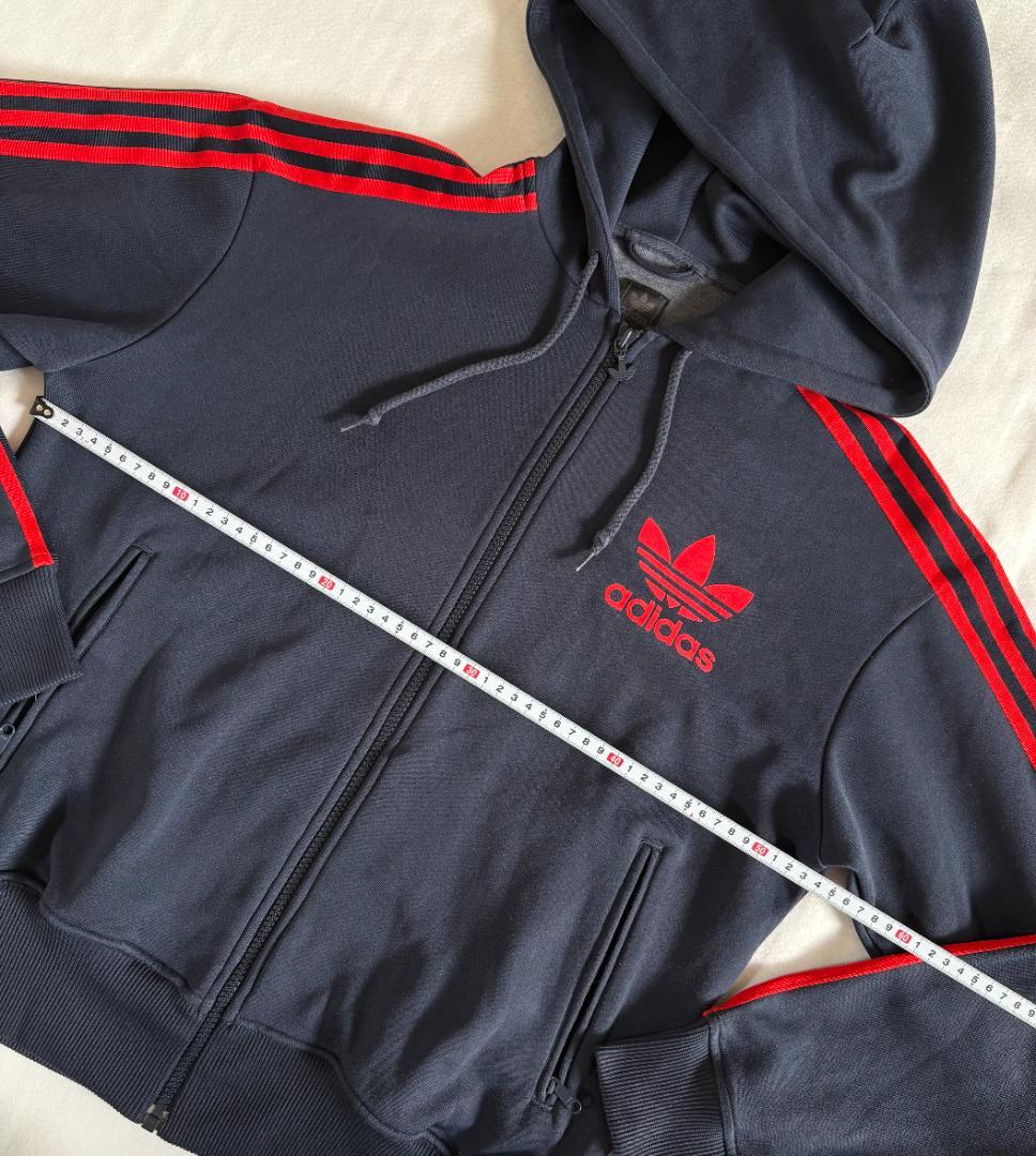 激レア90s adidasトレフォイルフロッキーパーカーy2kグランジ平成ギャル