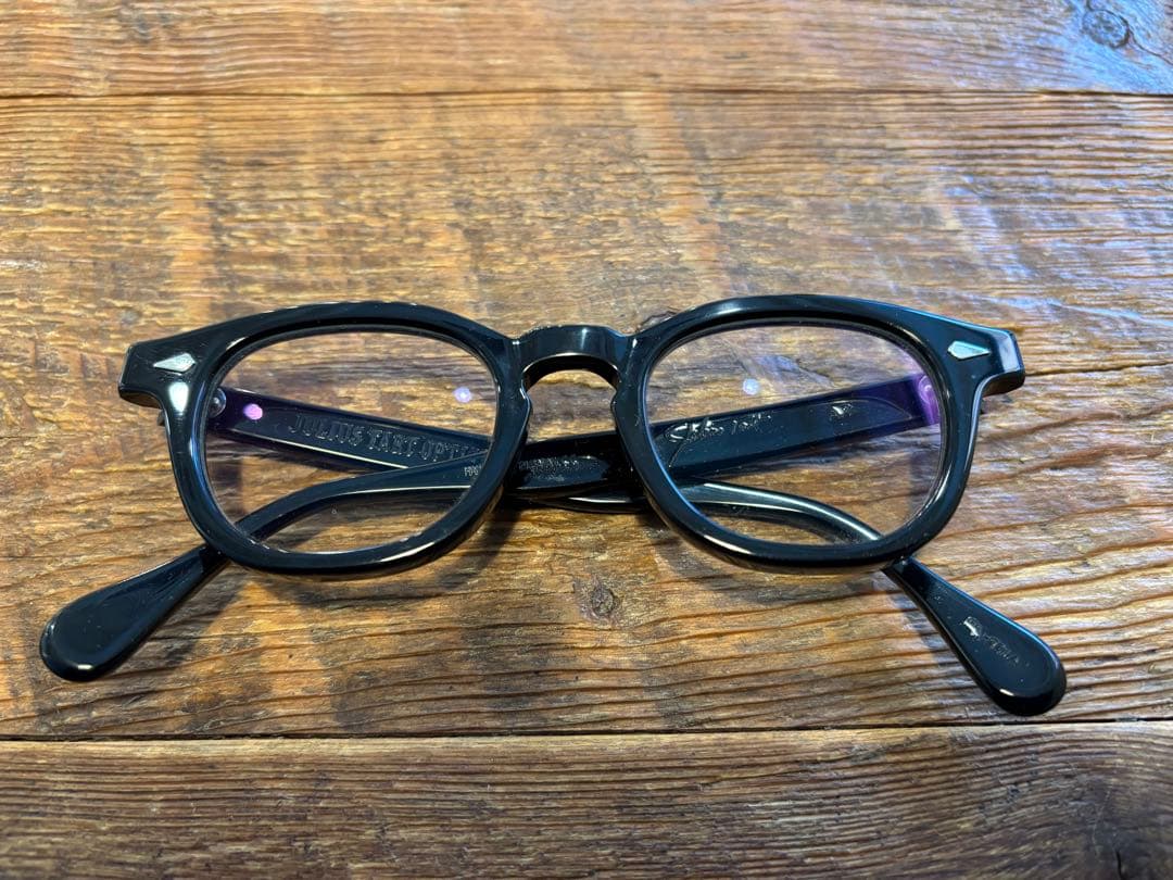 JULIUS TART OPTICAL AR ブラックメガネ ケース付き