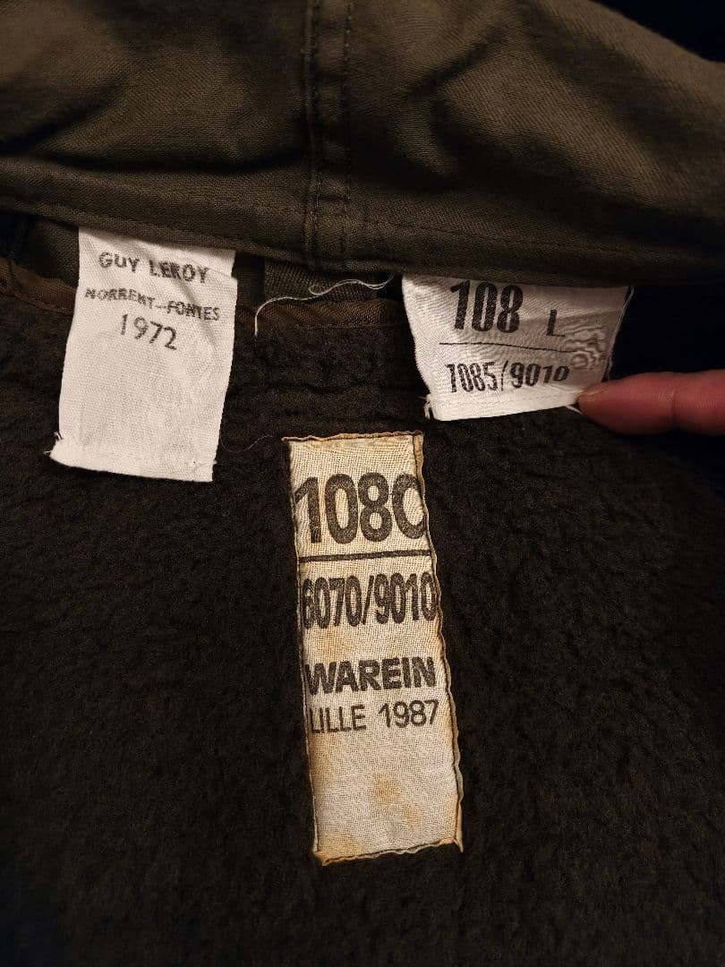 美品 フランス軍 M64 108Cフィールドパーカー ライナー付 M-64 ①