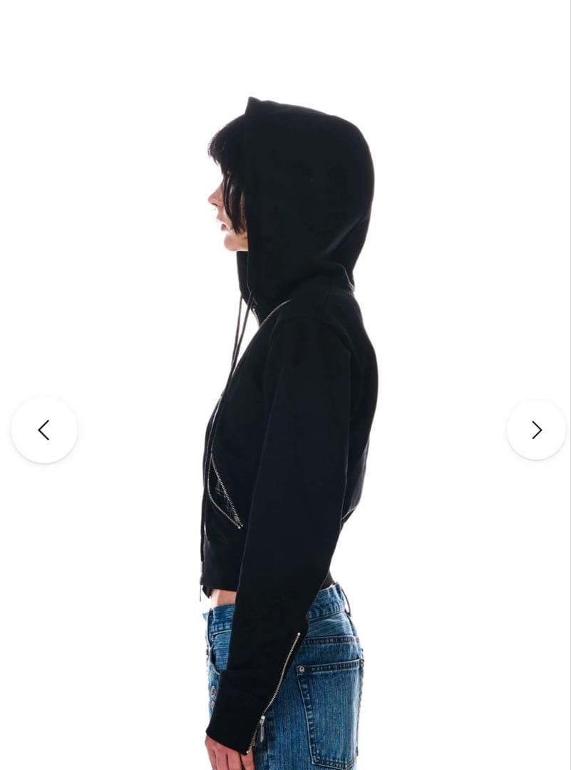 beeden DUALITY ZIP DESIGN HOODIE ブラック