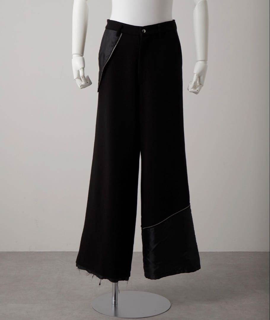 【12月限定大幅値下げGRANCY】 リバースレイヤードスラックスブラックL