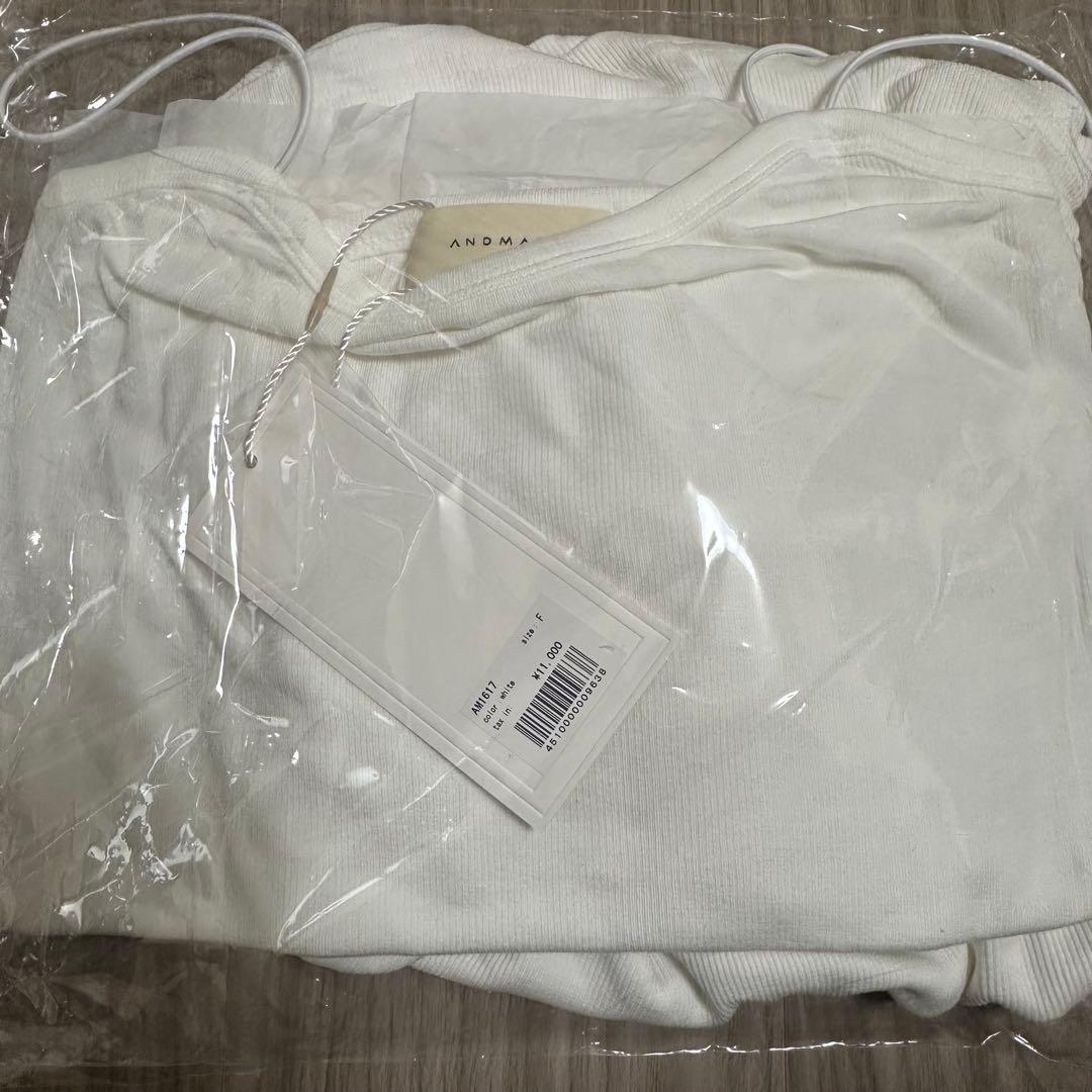 トップス andmary Nicole fur tops white