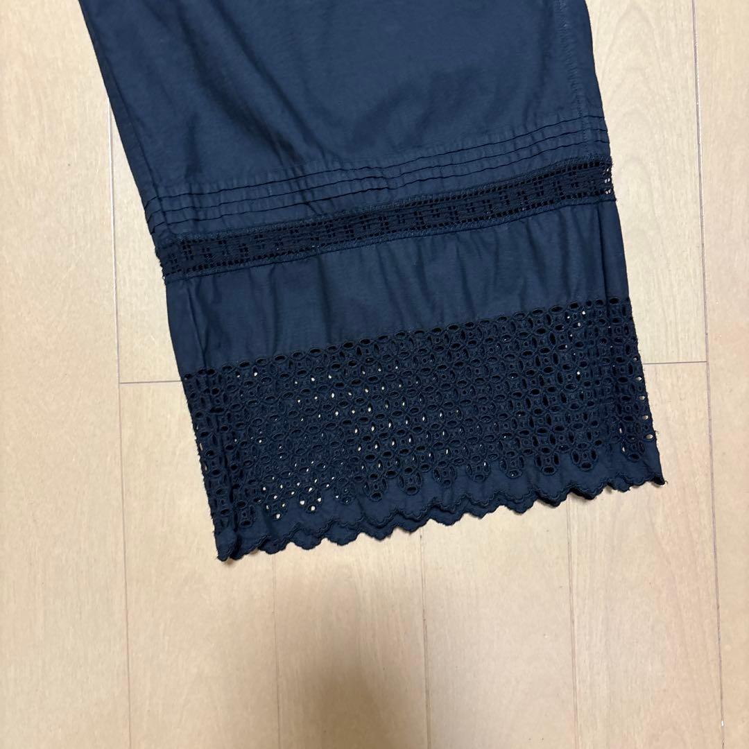 45R スーピマバチストカットワークペチパンツ