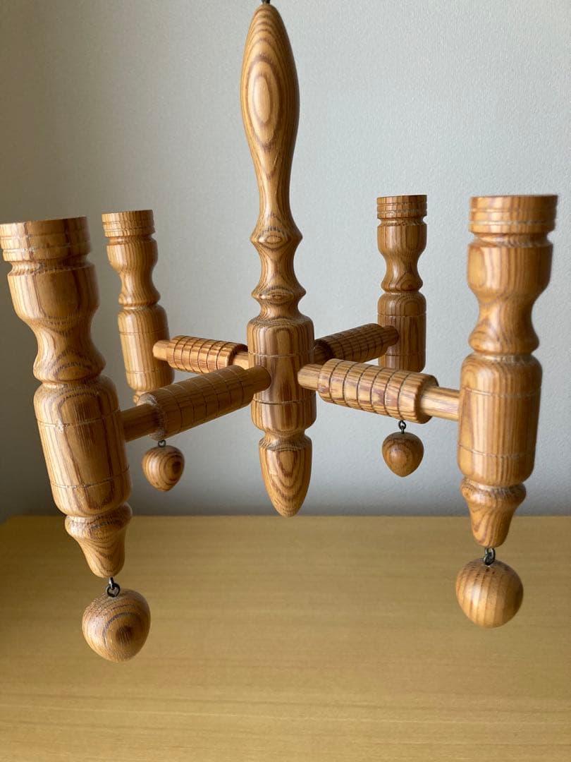 スウェーデン製　木製キャンドルホルダー　吊り下げ式　ヴィンテージ