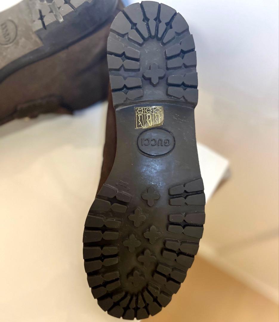 GUCCI ブラウン スエード ビットローファー