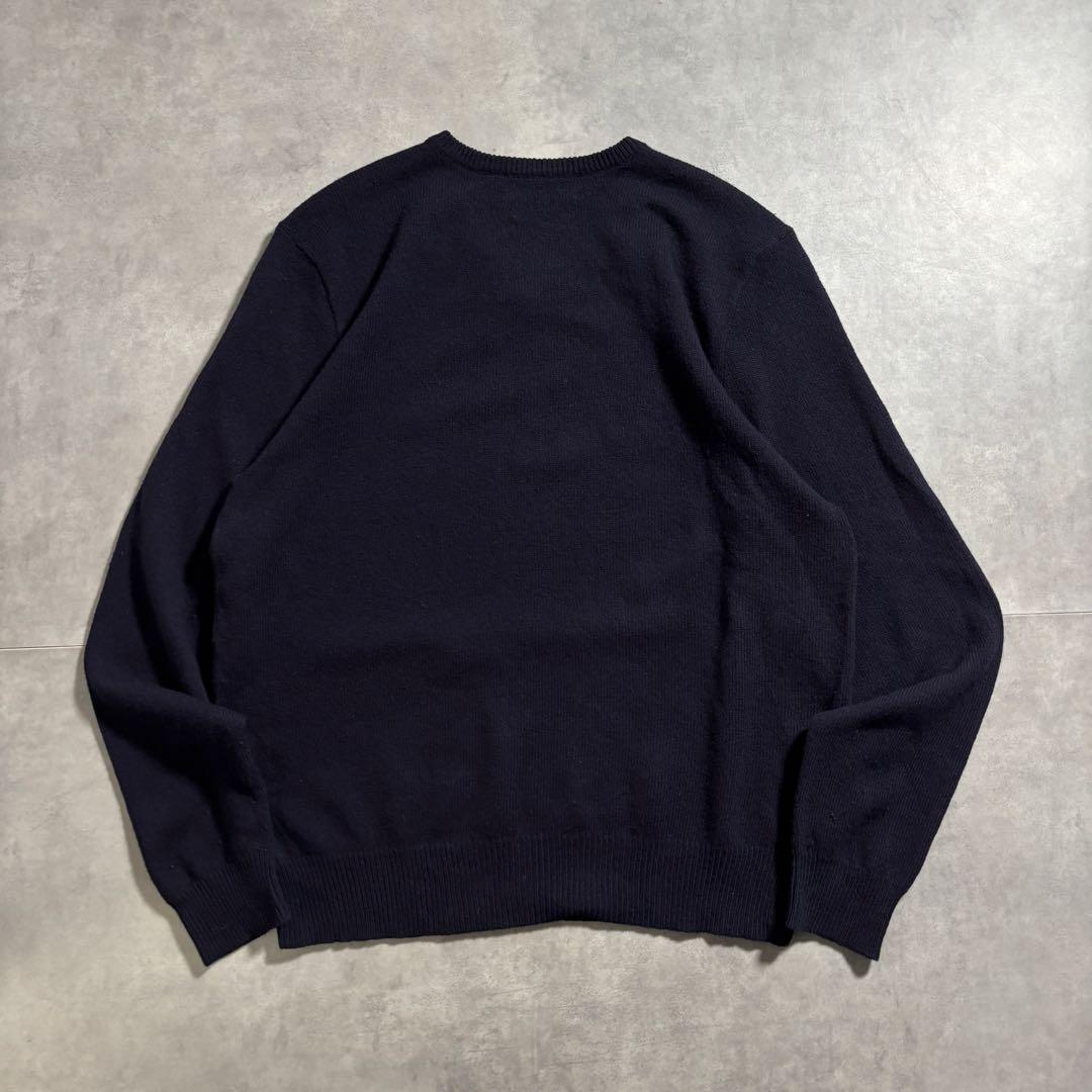 古着 90s ラルフローレン ウール ニット セーター ダークネイビー イタリア