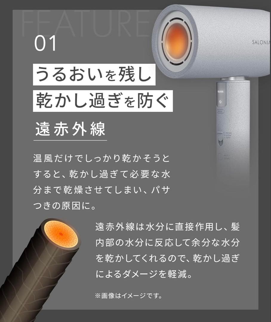 SALONIA エアートリートメント DRYER ストーングレー　新品