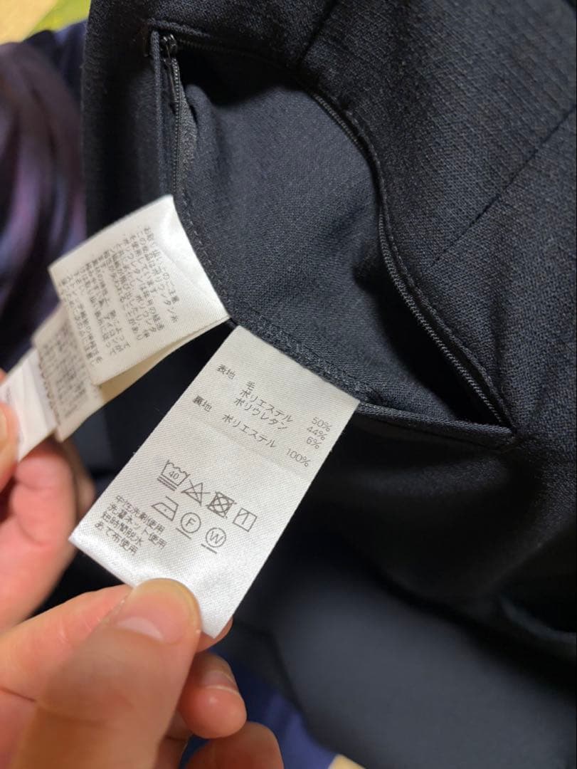 グレー シングルブレスト ビジネススーツ