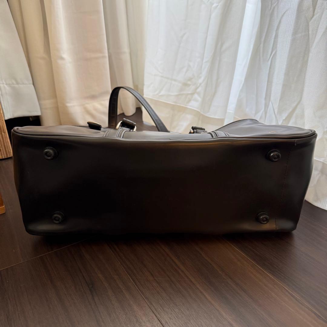 ★美品★ EASTBOY スクールバッグ 合皮 ブラック 女神刺繍