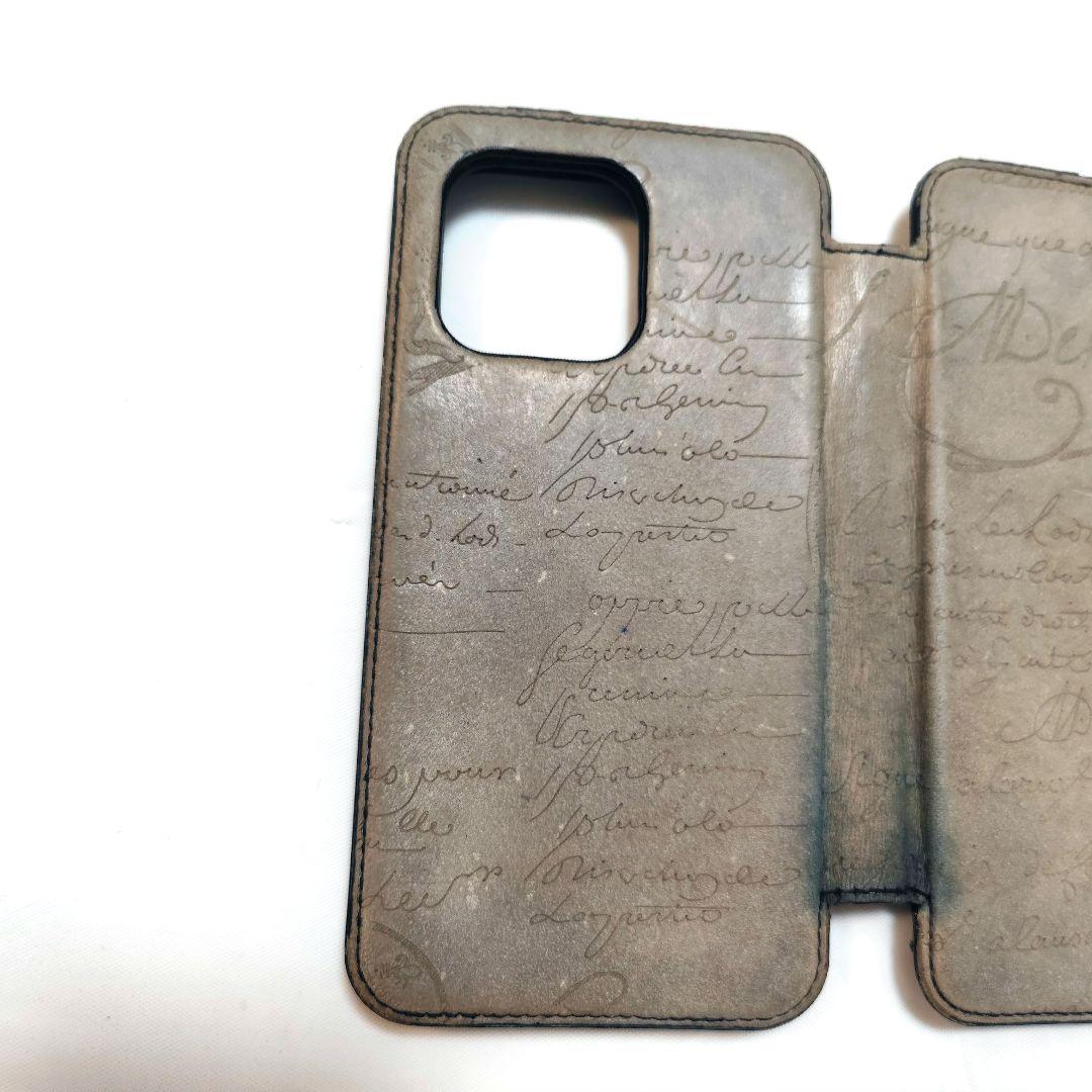 Berluti 手帳型 iPhoneケース iPhone13〜15対応 汚れあり