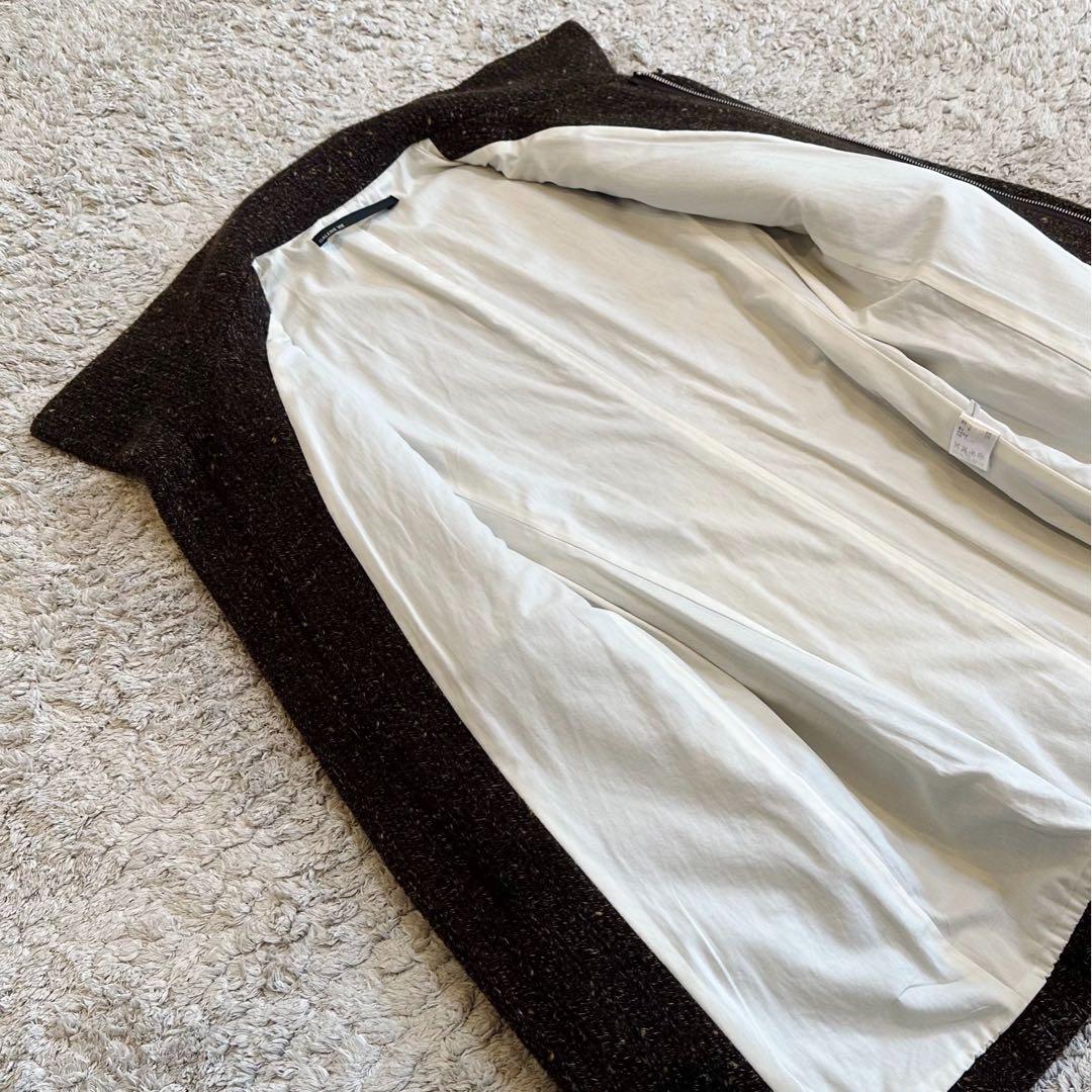 【ネップヤーン•ツイード／リネン×ウール】ギャルリーヴィー／ステンカラーコート