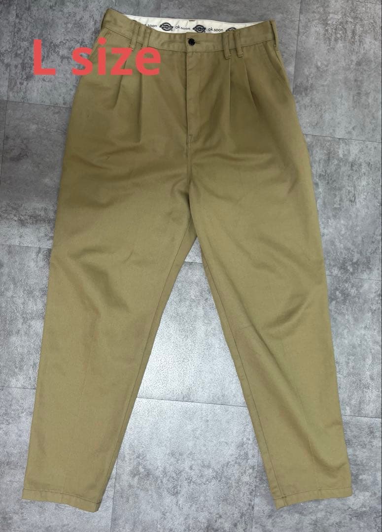 ok.soon×dickies コラボチノ［2タックテーパード］ベージュ