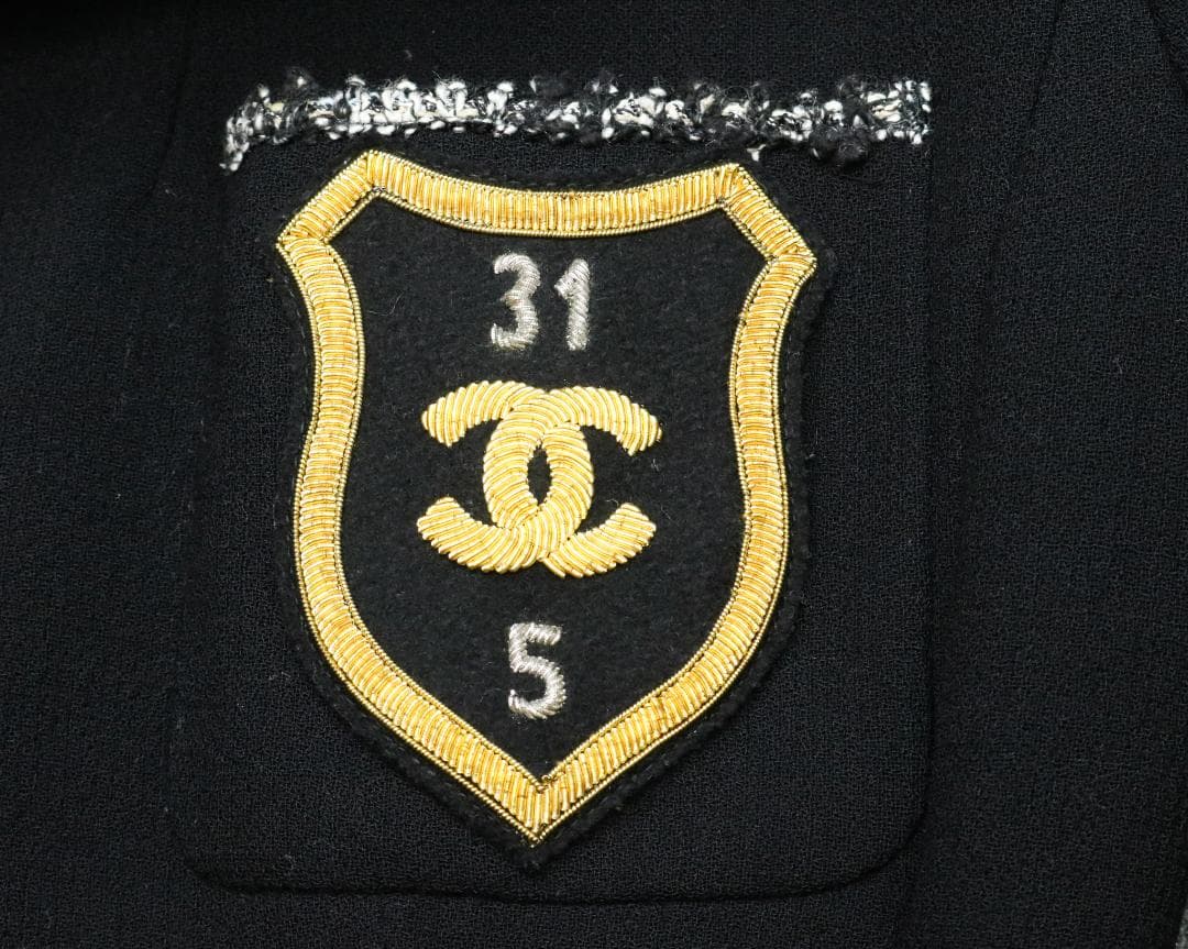 シャネル P24952V12963 ウール ジャケット ブラック 38 ツイード