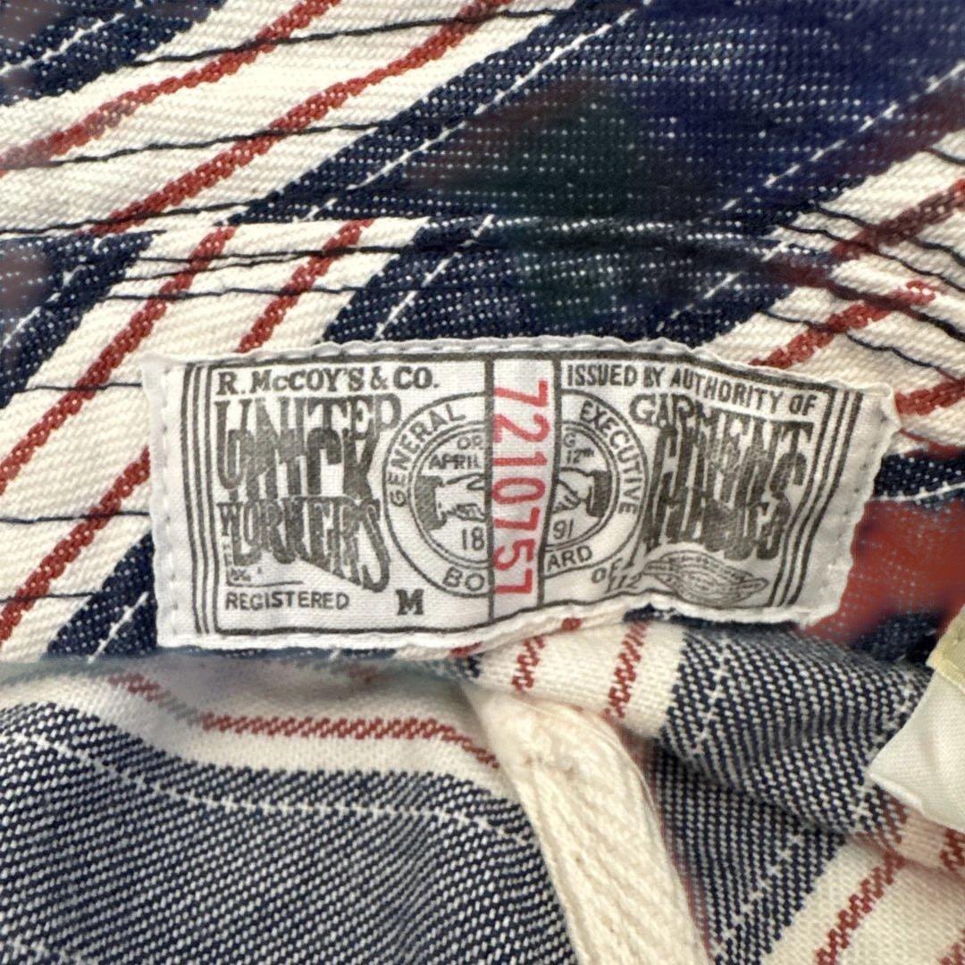 リアルマッコイズ ストライプ バケット ハット ネイビー