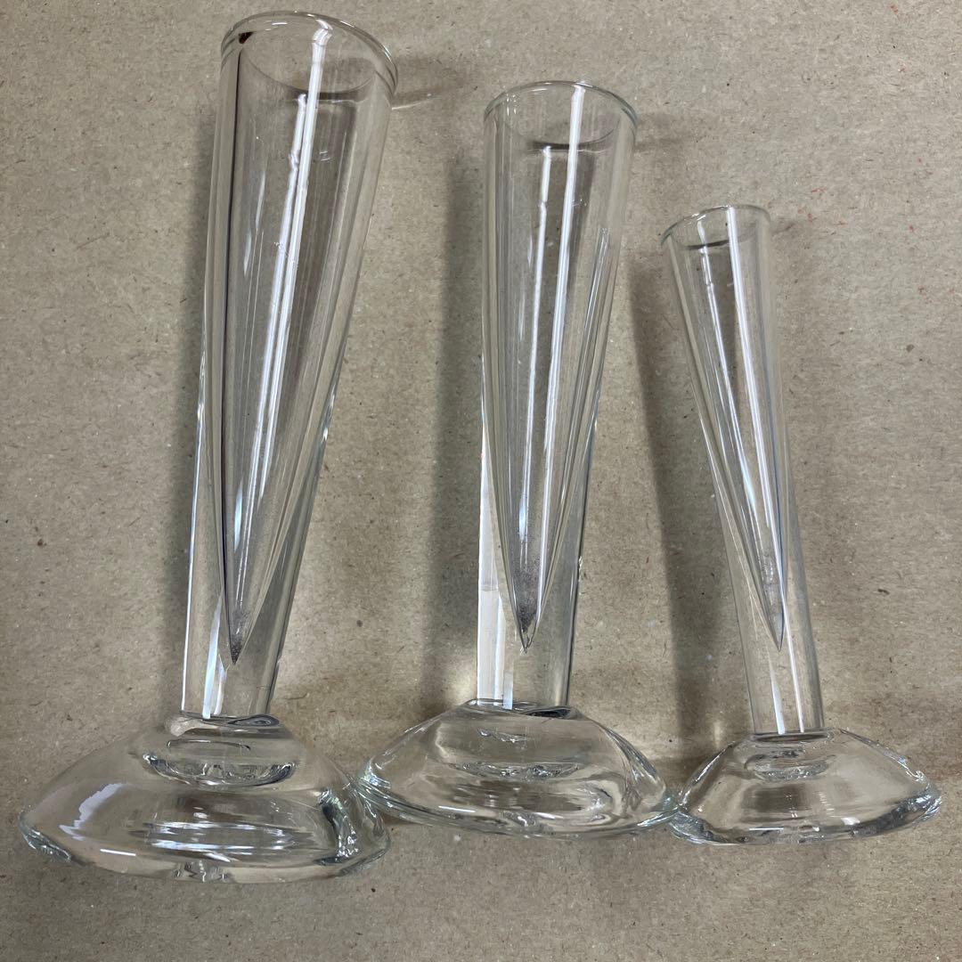 筆立て　ガラス製3個セット　新品未使用