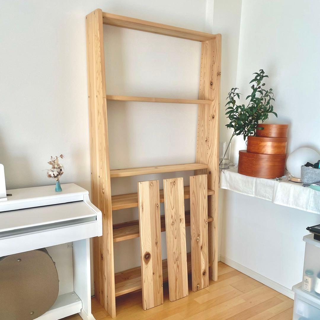 dinos 国産杉 薄型頑丈タワーシェルフ 幅90高さ179cm