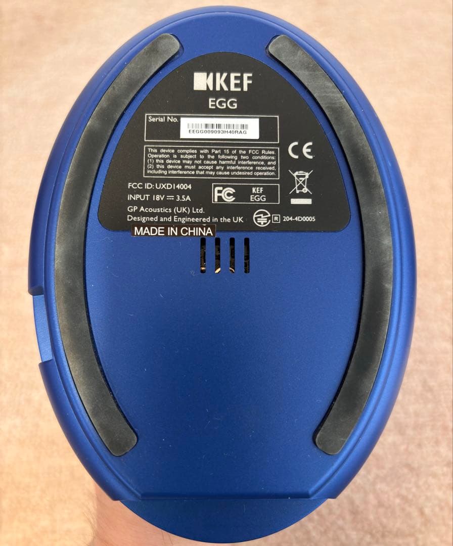 KEF ワイヤレススピーカー 青 卵型