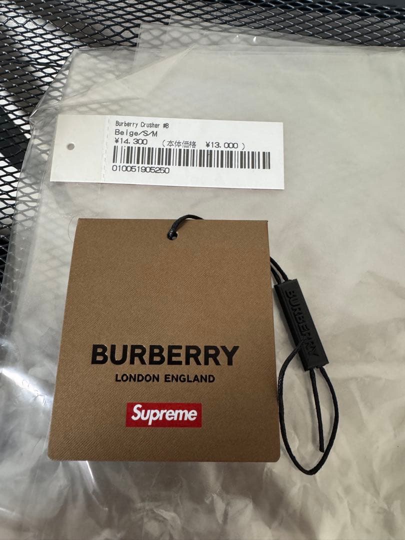Supreme×BURBERRY チェック柄 バケットハット S/M