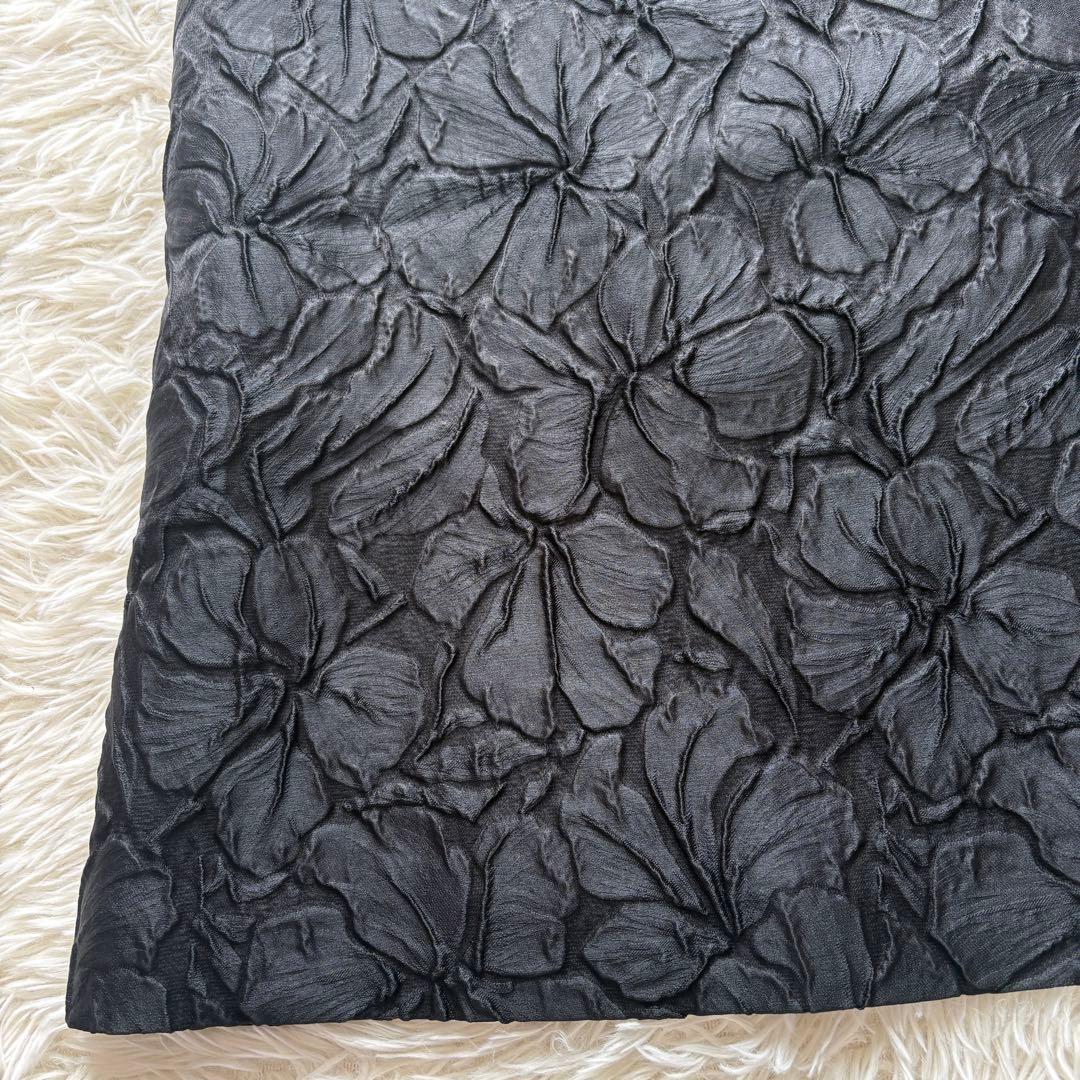 【新品同様】アドーア　花柄　ふくれジャガード バックリボン ワンピース　サンプル