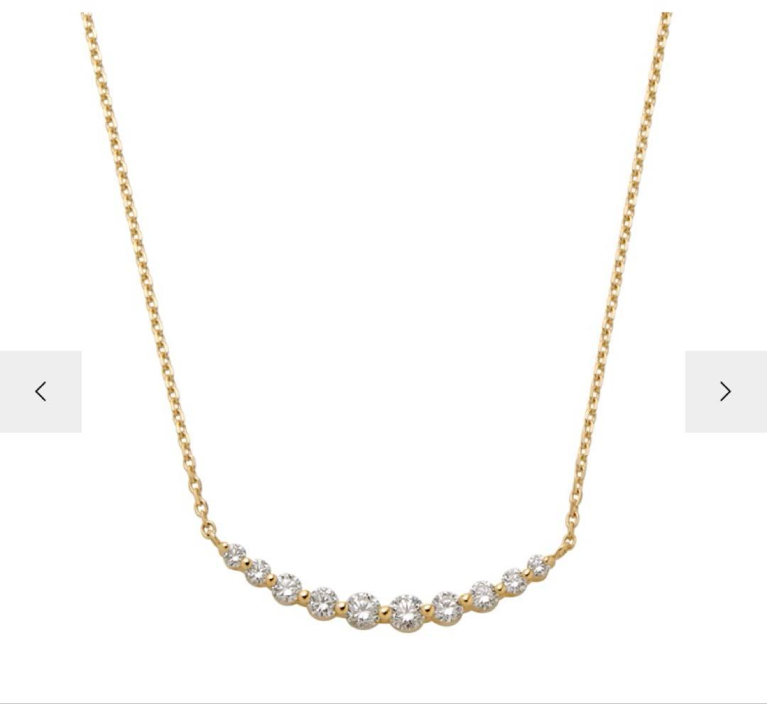 Vendome Aoyama K18ゴールド　ダイヤモンドリュールネックレス