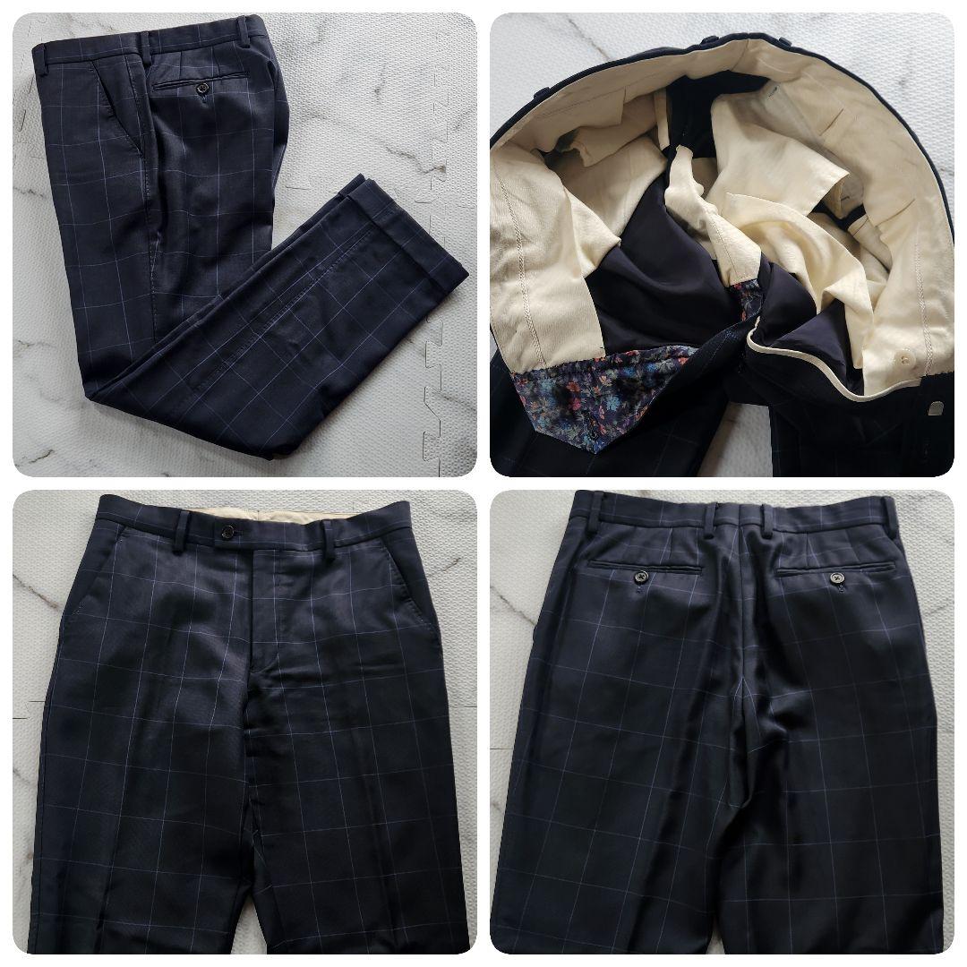 入手困難✨ポールスミス 現行タグ 最高級 ドーメル生地 花柄 チェック