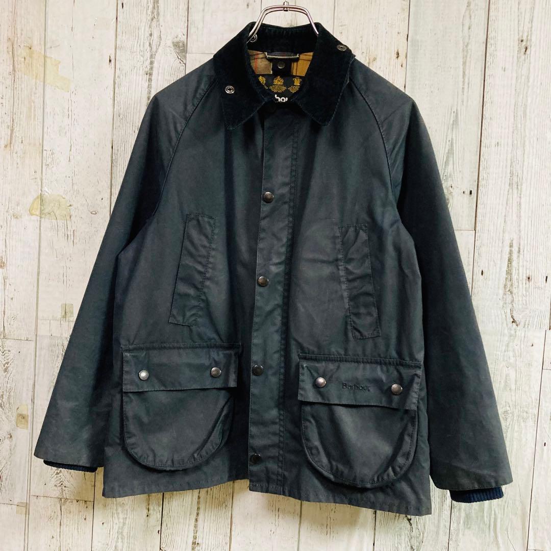 Barbour バブアー　ビデイル　ネイビー　XL 英国製　オイルドジャケット