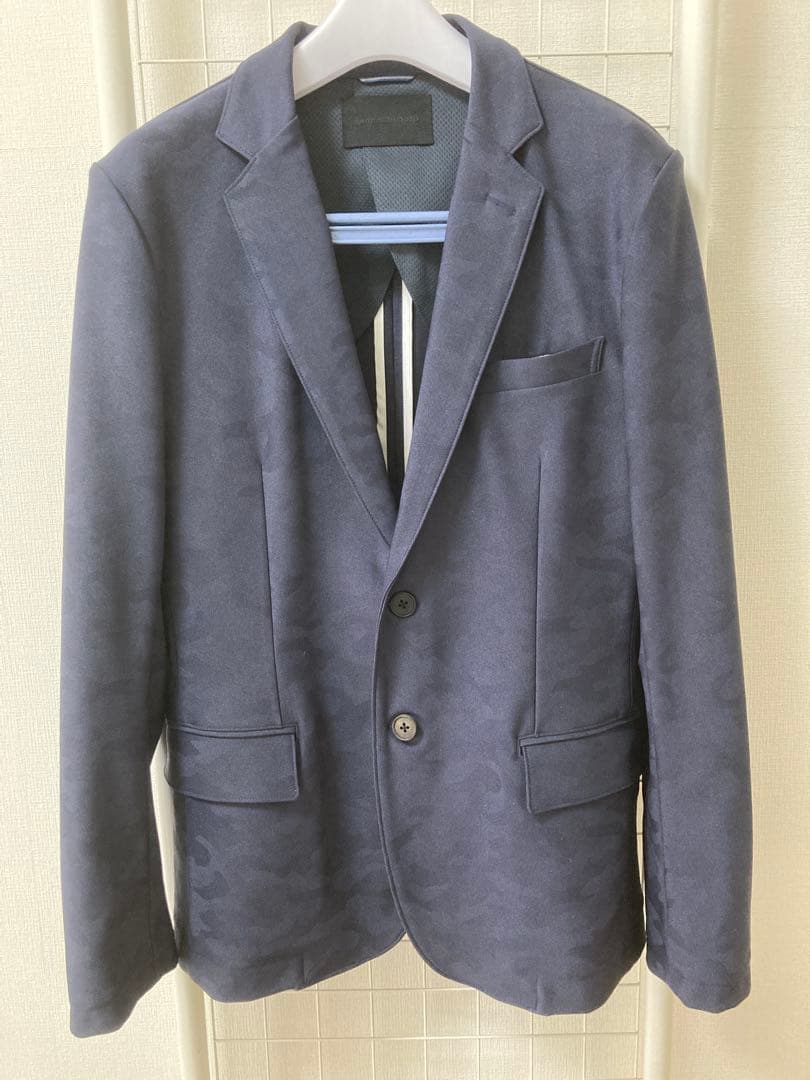 ジュンハシモト　カモフラージュ柄セットアップ　ネイビー