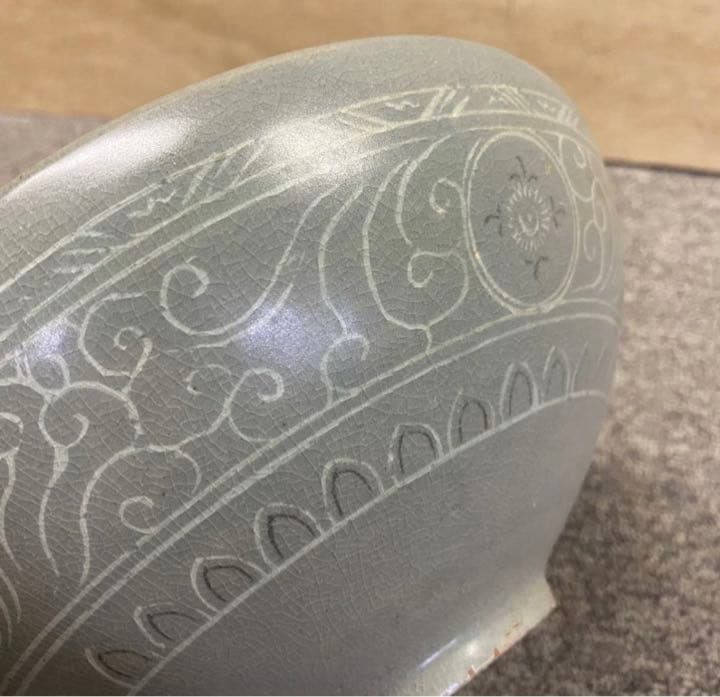 李朝　青磁　鉢　皿　　　古美術 高麗青磁