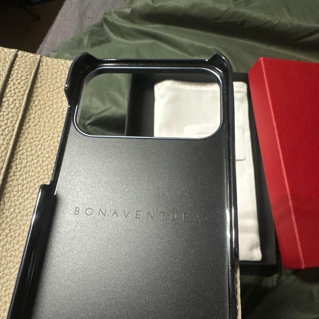 BONAVENTURA iPhone17proMAX用　手帳型ケース　色エトープ