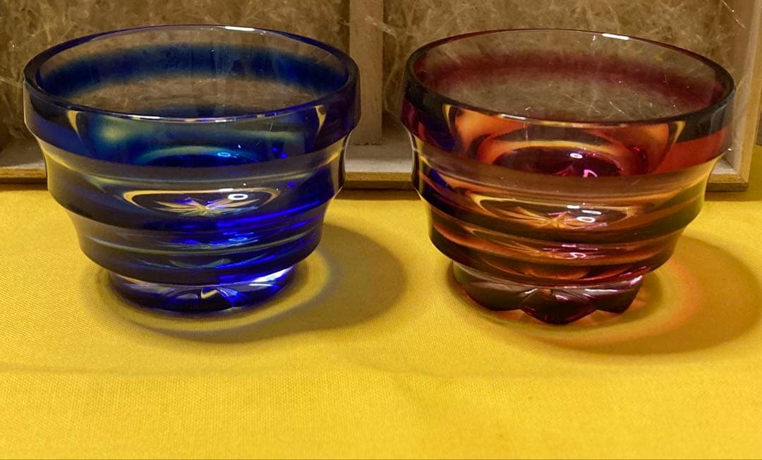薩摩切子　薩摩びーどろ工芸　お猪口ペア