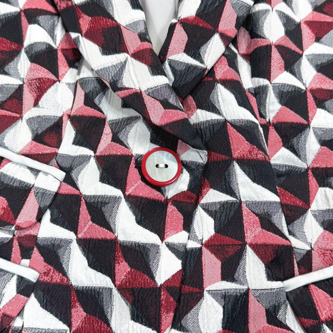 【美品】エンポリオアルマーニ マドラス柄 テーラードジャケット 42