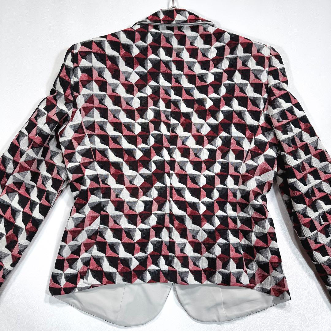 【美品】エンポリオアルマーニ マドラス柄 テーラードジャケット 42