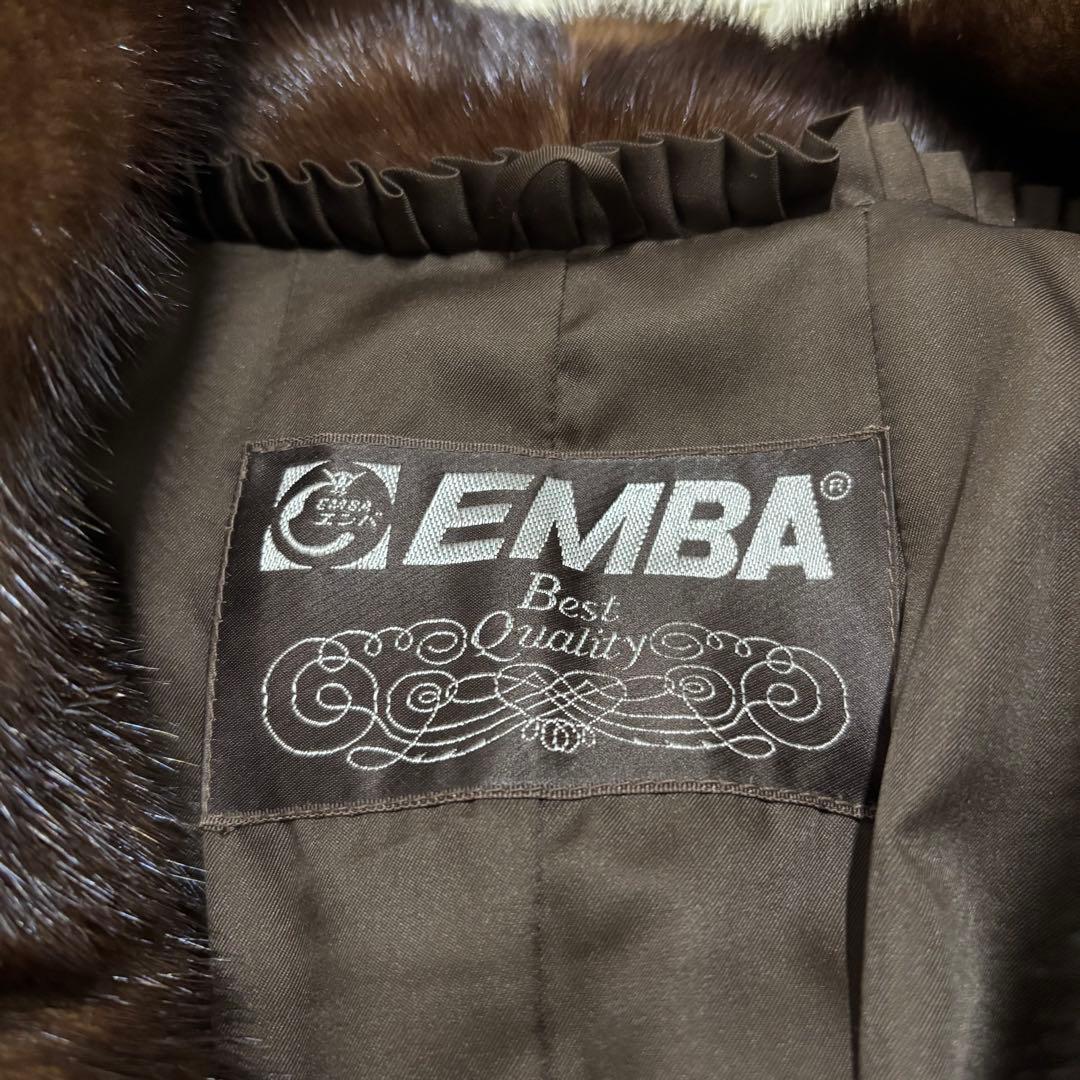 最高級　エンバ　リアルミンクファーコート　ブラウン　本毛皮