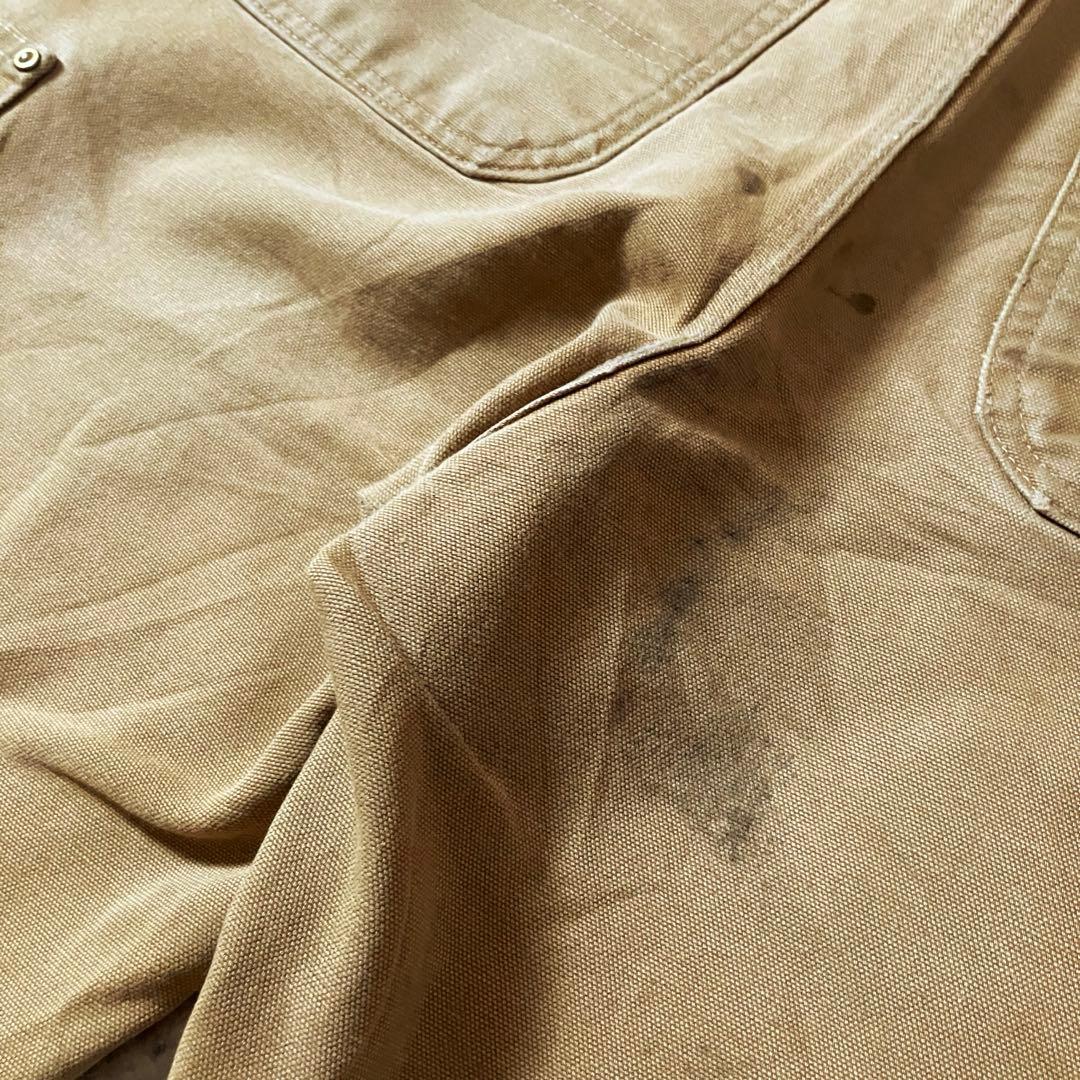 90sCarharttカーハートUSA製ダック地ダブルニーワークパンツベージュ