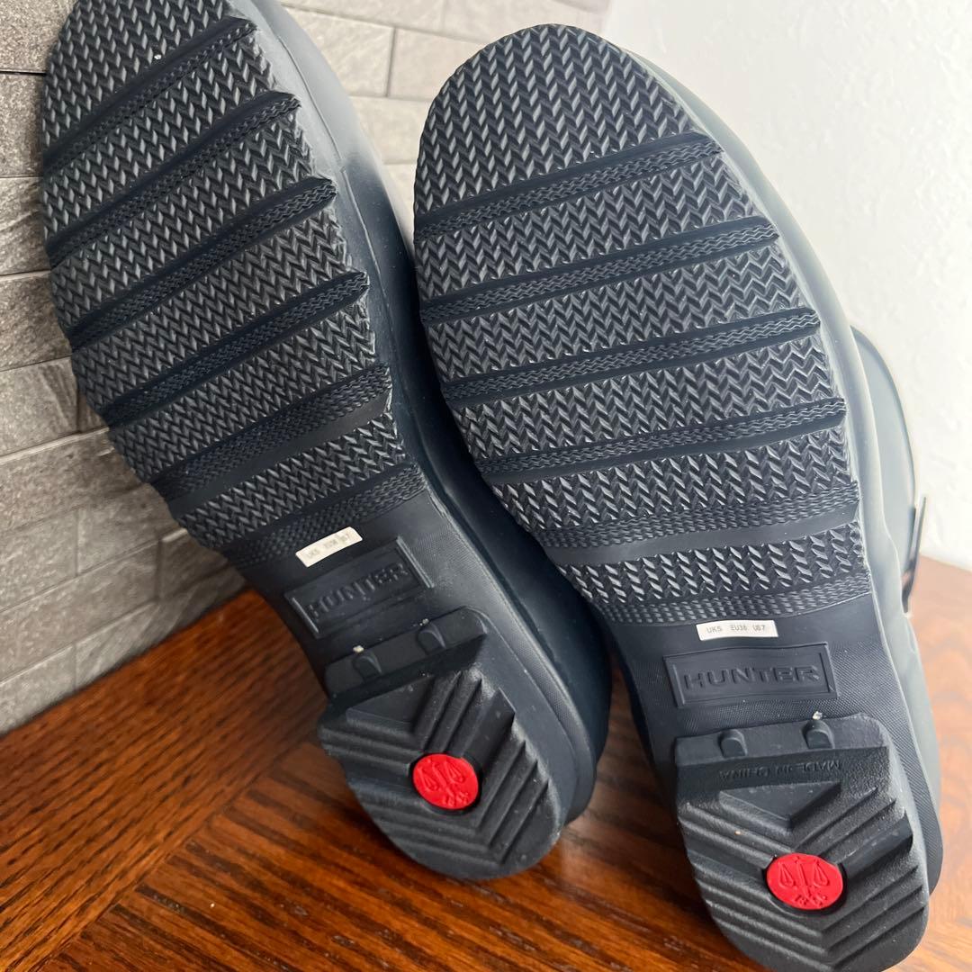 ☆値引き☆新品未使用☆HUNTERショートブーツネイビー24cm