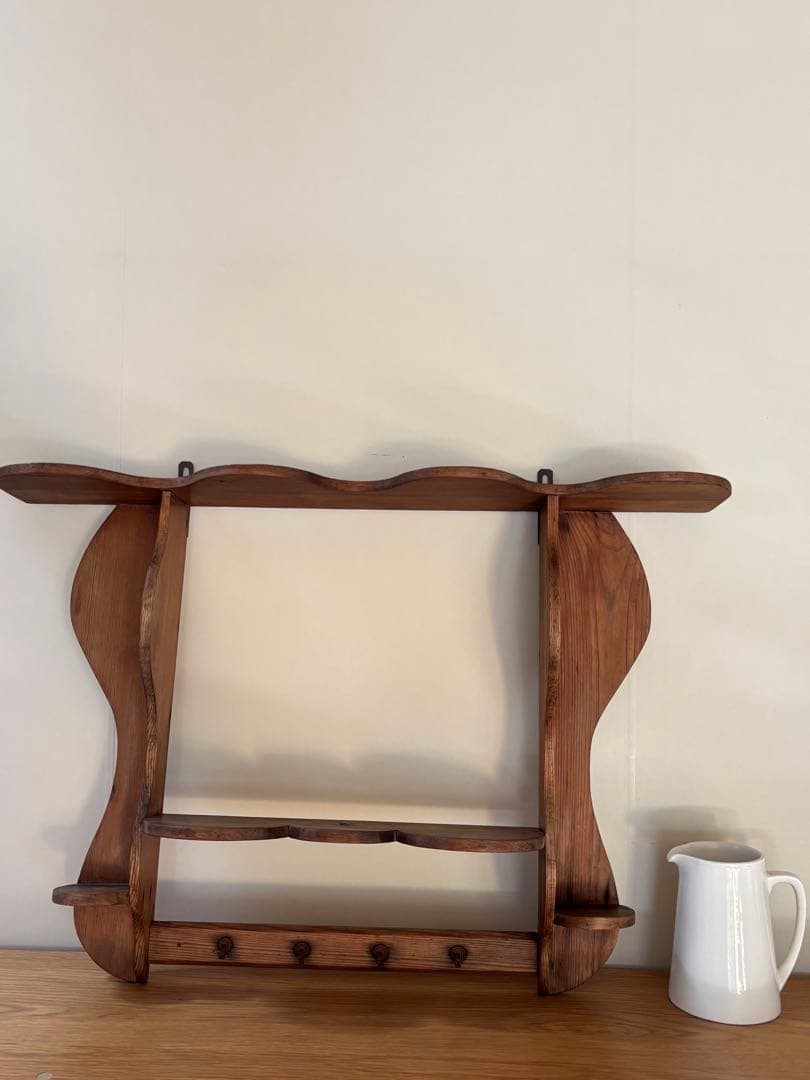 フランス　アンティークパイン　ウォールシェルフ