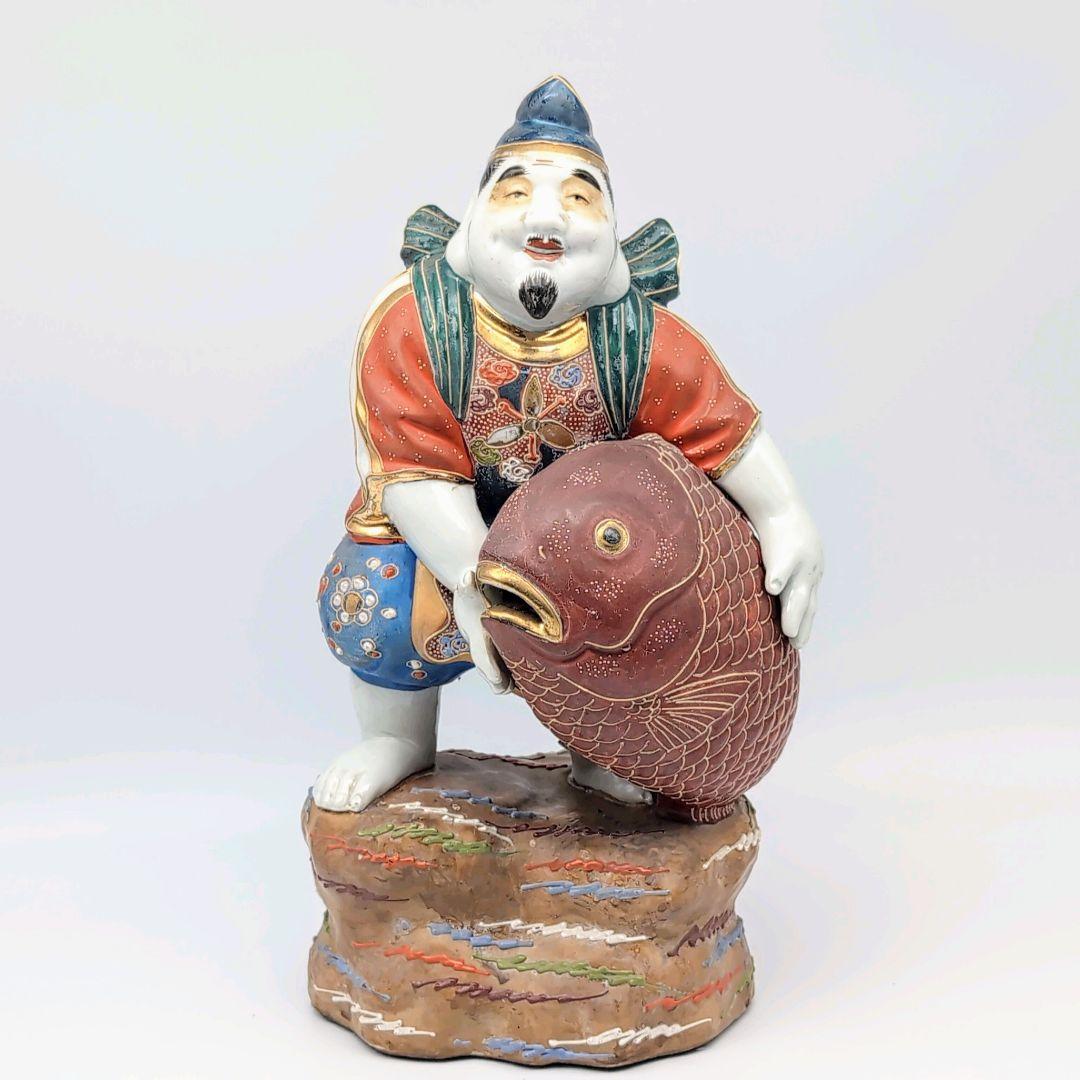 九谷焼　恵比寿様&打出の小槌　縁起物セット　置き物　インテリア