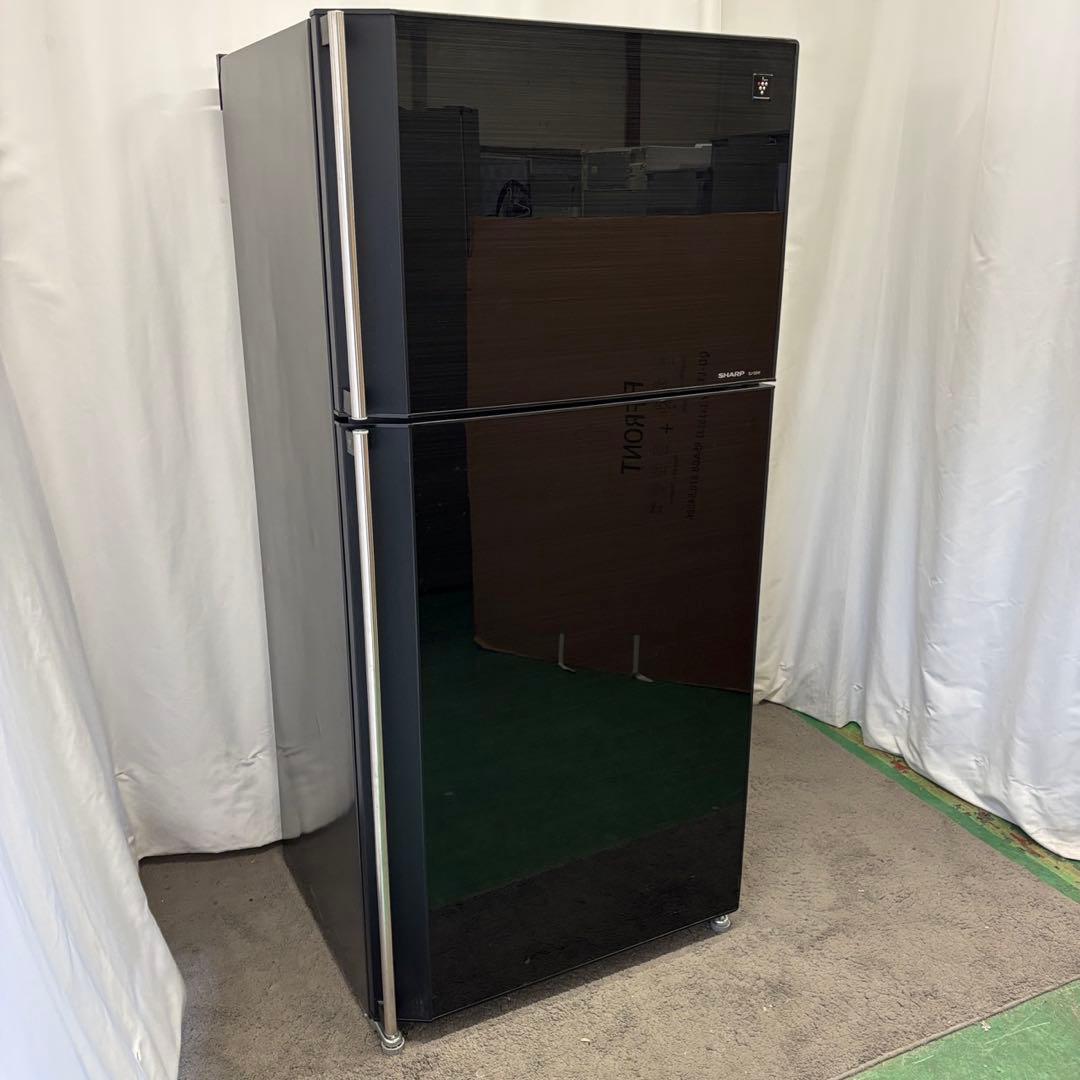 71⭕️冷蔵庫　SHARP　大型　500-600ℓ　黒　右開き　安い　設置無料