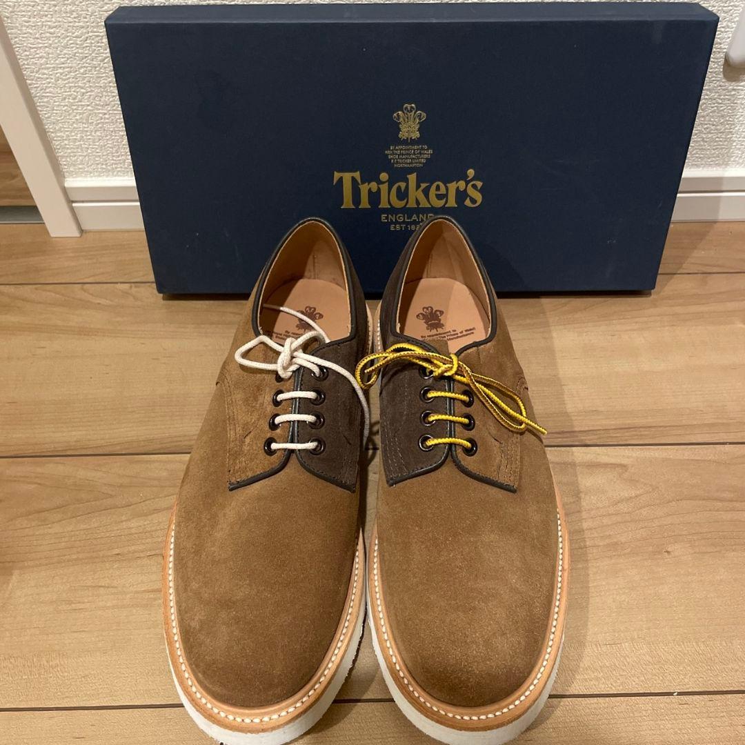 新品　Tricker's スエード 革靴　daniel　ダービーシューズ