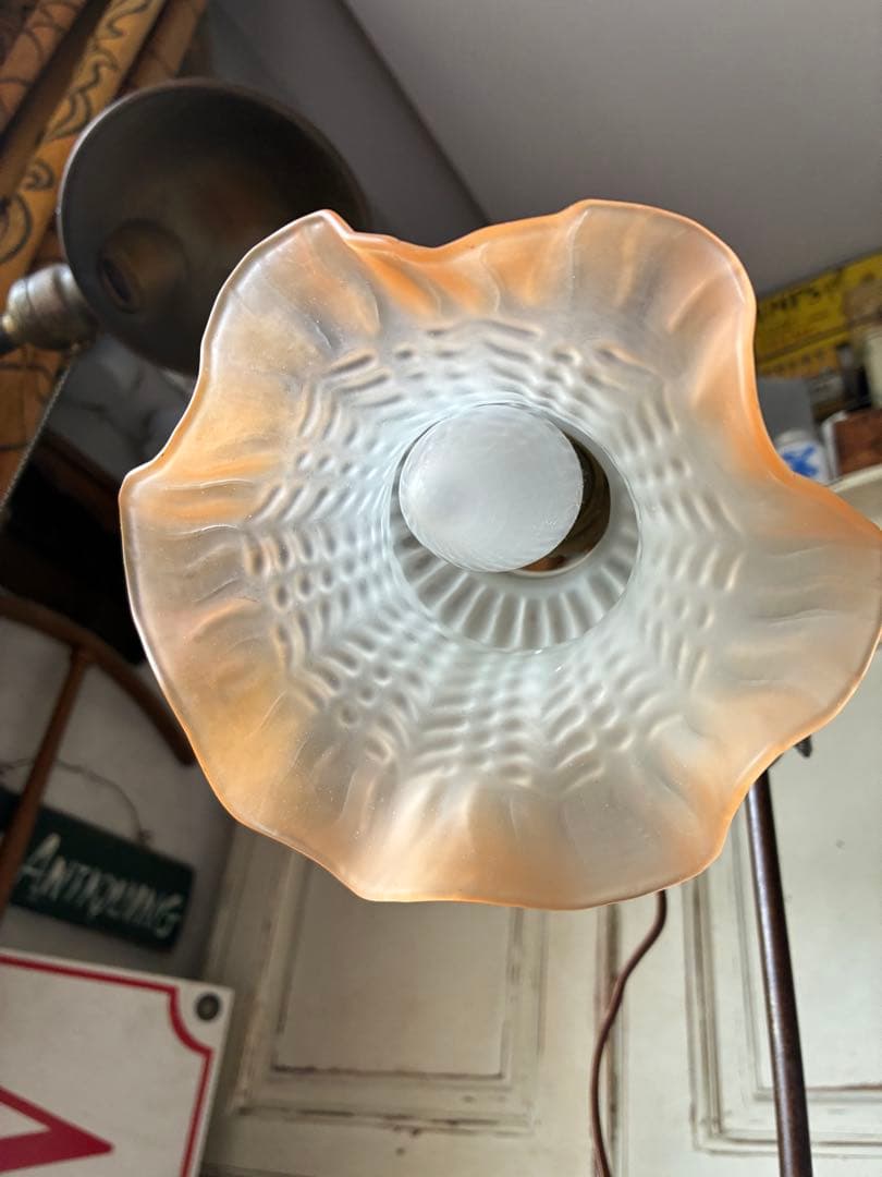 フランス　アンティーク　デスク　ランプ D ベッドサイド　卓上　真鍮　ランプ